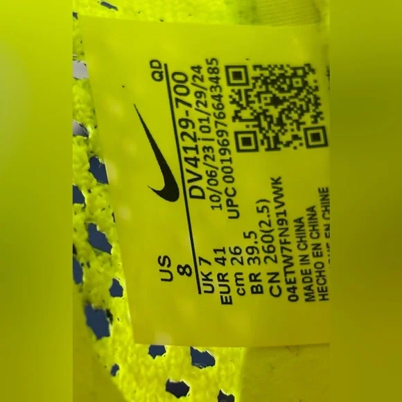 Nike ZoomX 🔥 Vaporfly Green Volt Scream DV4129-700 Women’s Size 7 7.5 8 10 - Picture 9 of 9